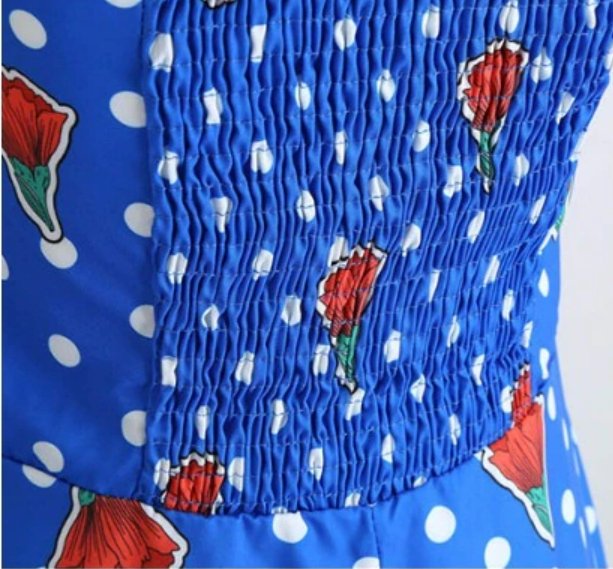 Vestido Ombro A Ombro Vintage Dos Anos 1950