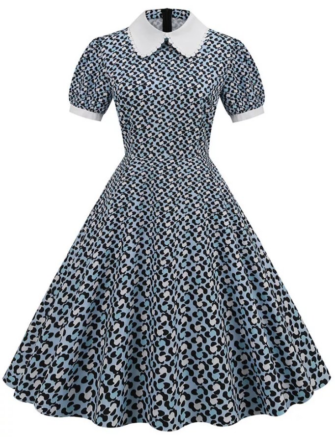 Vestido Espírito Guinguette Vintage Dos Anos 1950