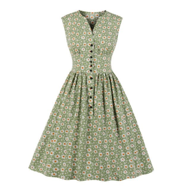 Vestido Vintage Floral Plus Size Dos Anos 1950