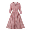 Vestido Vintage Dos Anos 50 Com Mangas Compridas