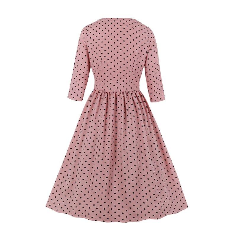 Vestido Vintage Dos Anos 50 Com Mangas Compridas