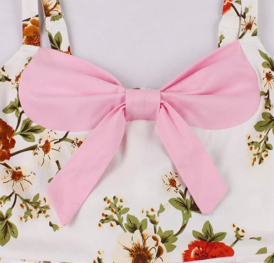 Vestido Rosa Vintage Dos Anos 1950