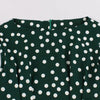 Vestido De Bolinhas Branco Verde Vintage Anos 1950