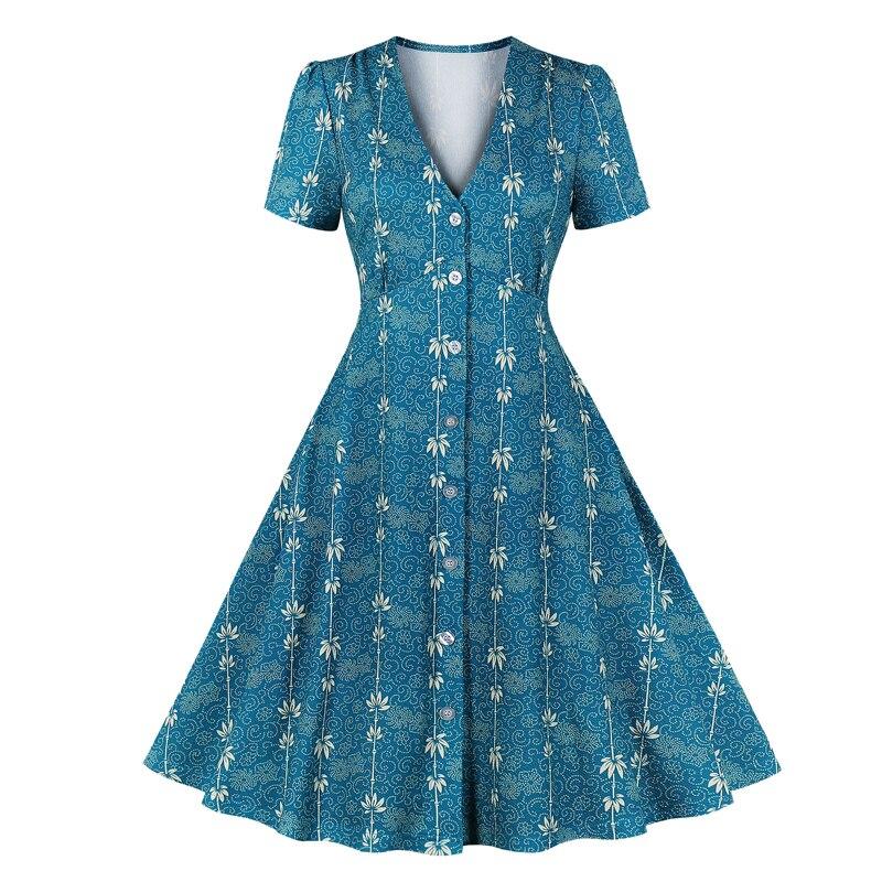 Vestido Vintage Azul Country Dos Anos 60