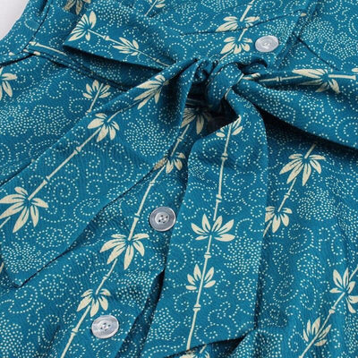 Vestido Vintage Azul Country Dos Anos 60