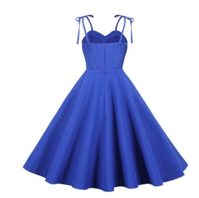 Vestido Vintage Chique Dos Anos 60 Azul