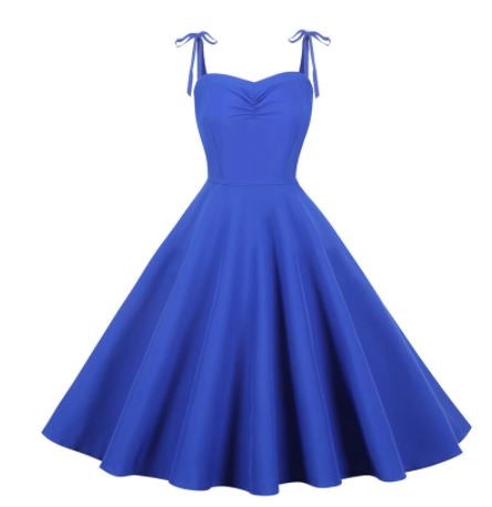 Vestido Vintage Chique Dos Anos 60 Azul