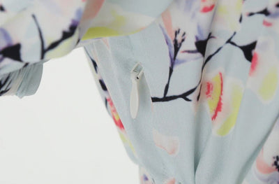 Vestido Vintage Anos 60 Flor Azul