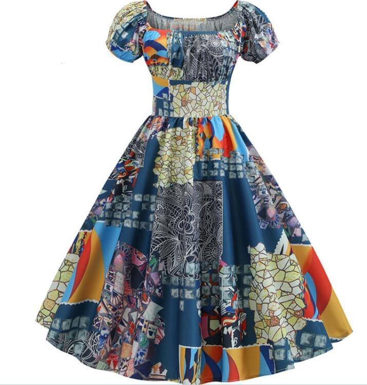 Robe Vintage Année 60 Patchwork