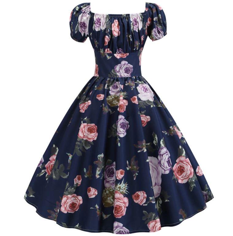 Robe Vintage Année 60 Roses