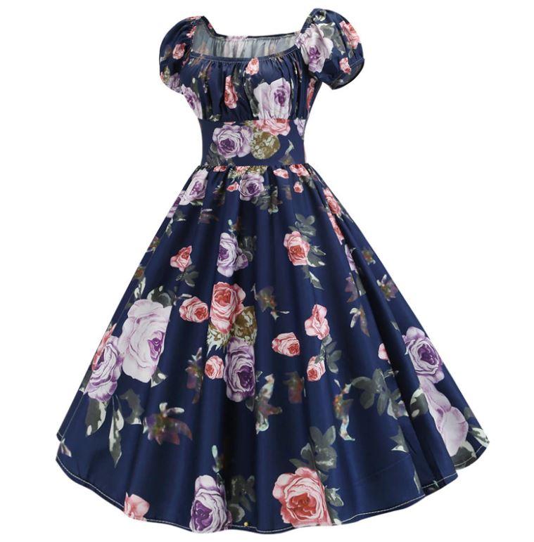 Robe Vintage Année 60 Roses
