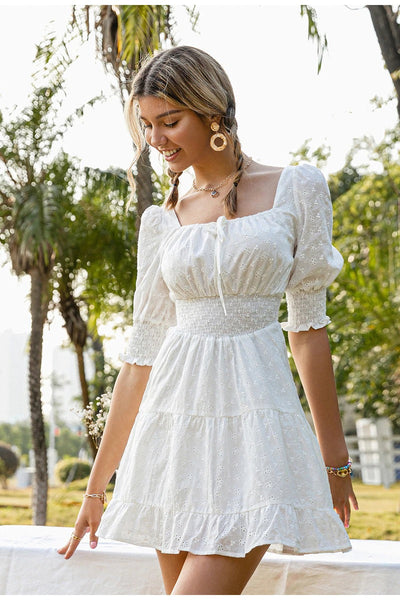Vestido Vintage Broderie Anglaise