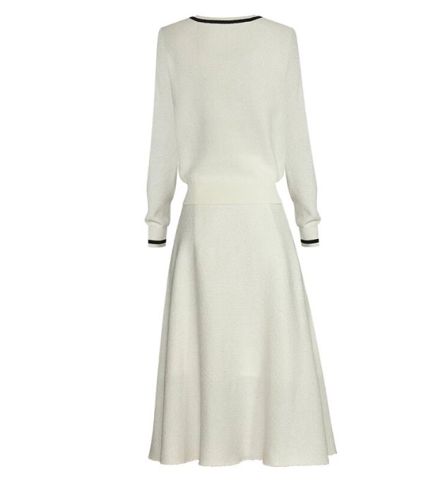Vestido Branco Vintage Arte Dos Anos 40