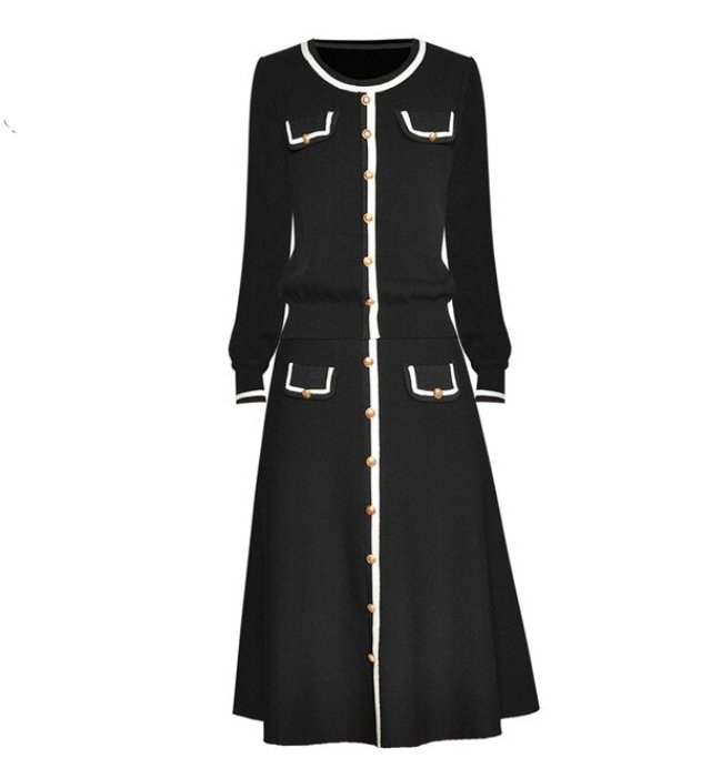 Vestido Preto Vintage Arte Dos Anos 40