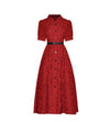 Vestido De Grife Vintage Dos Anos 1940 Vermelho