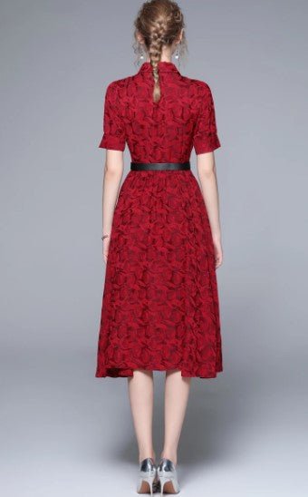 Vestido De Grife Vintage Dos Anos 1940 Vermelho