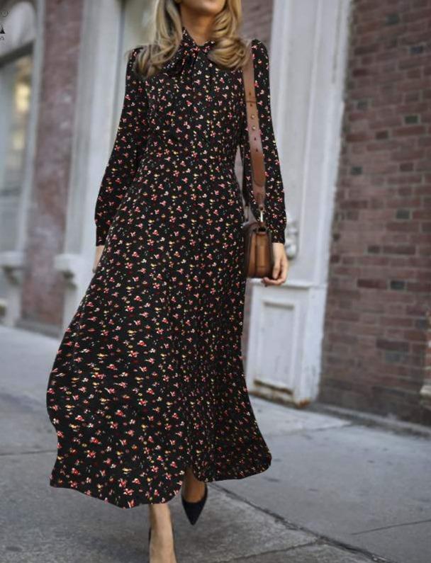 Vestido Fluido Vintage Dos Anos 1940 Preto