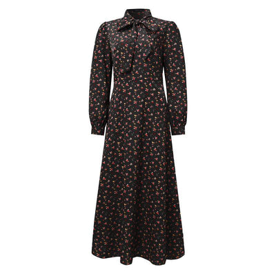 Vestido Fluido Vintage Dos Anos 1940 Preto