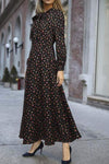 Vestido Fluido Vintage Dos Anos 1940 Preto