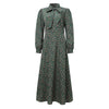 Vestido Fluido Vintage Dos Anos 1940 Verde
