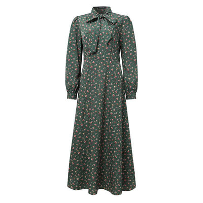 Vestido Fluido Vintage Dos Anos 1940 Verde