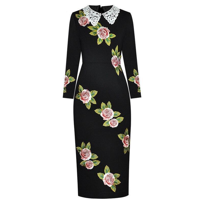 Vestido Vintage Big Roses Dos Anos 1940