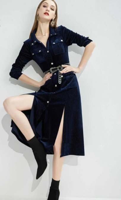 Vestido De Inverno Vintage Dos Anos 40