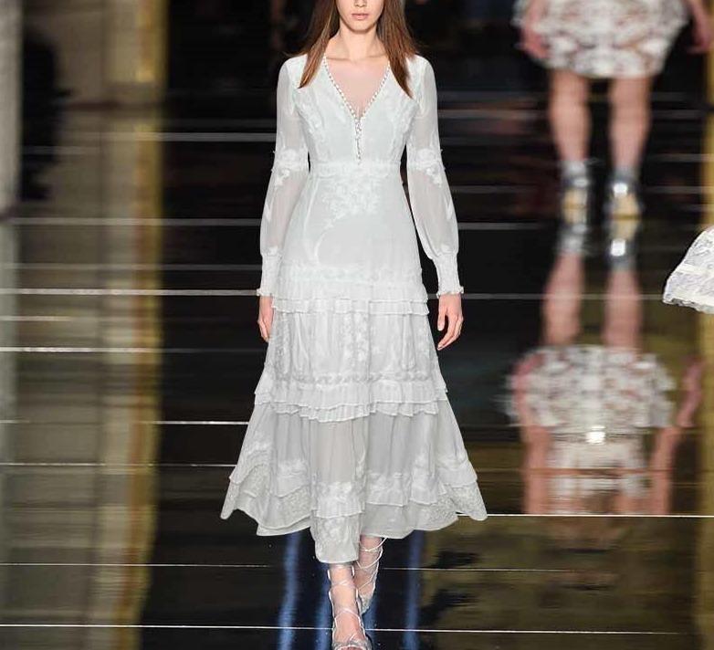 Vestido Vintage Do Lanterna Branco Dos Anos 40