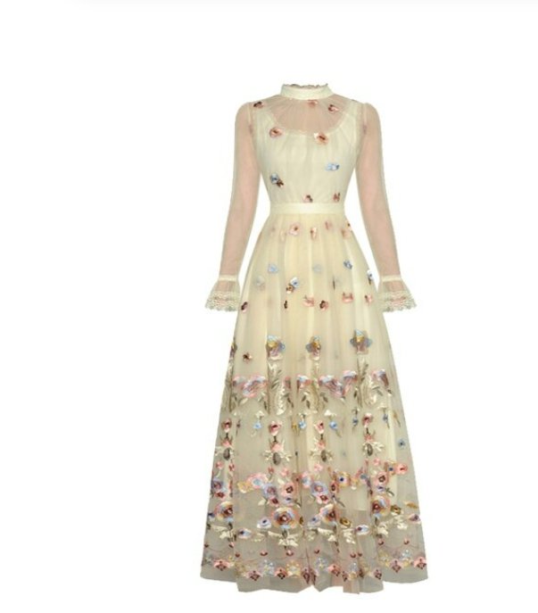 Vestido Longo Champanhe Vintage Dos Anos 1940