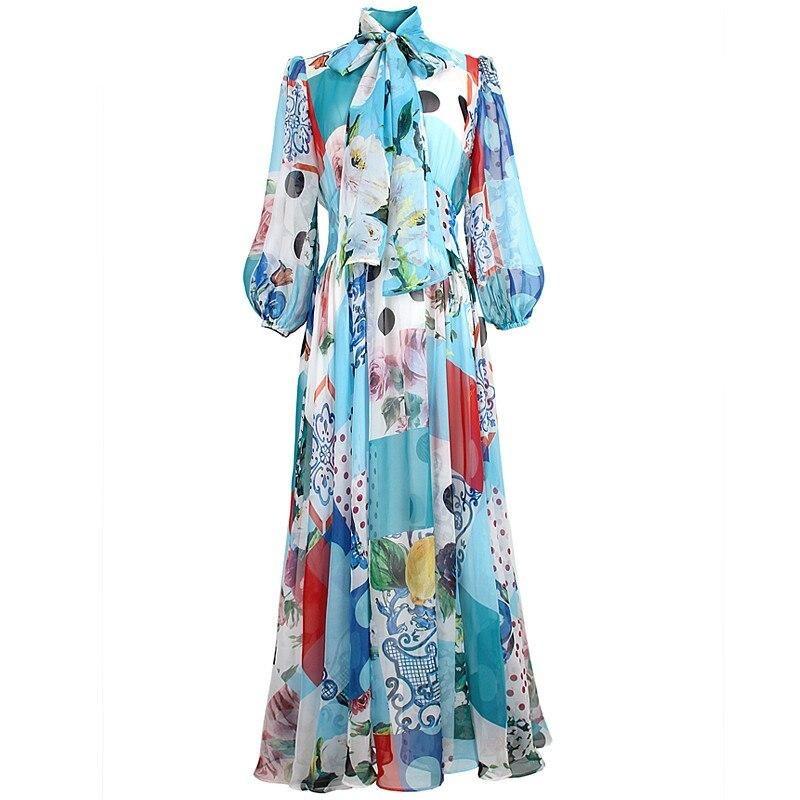 Vestido Longo Patchwork Vintage Dos Anos 1940