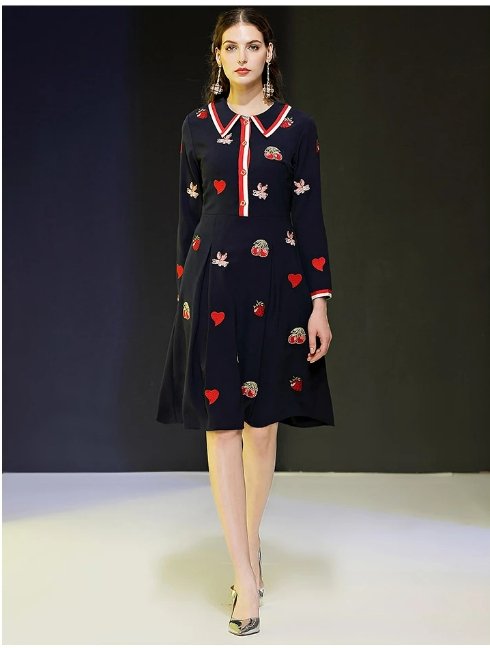 Vestido De Noite Vintage Da Marinha Dos Anos 1940