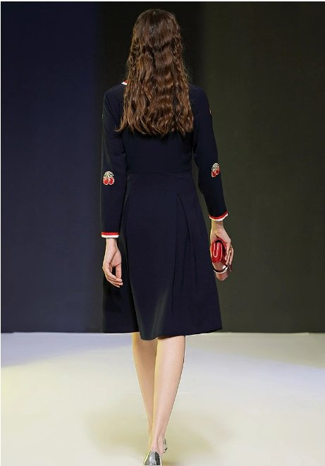 Vestido De Noite Vintage Da Marinha Dos Anos 1940