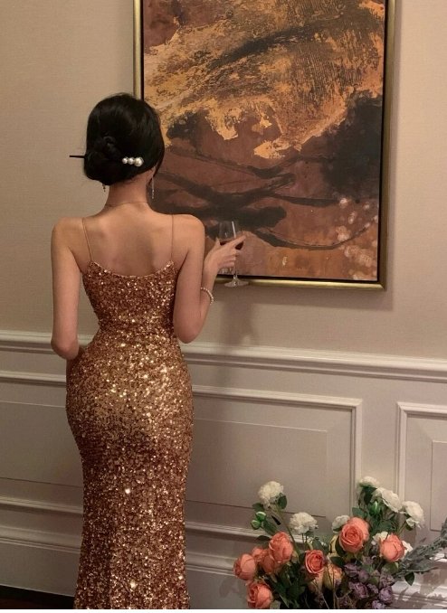 Vestido Cáqui Colante Vintage Dos Anos 1940