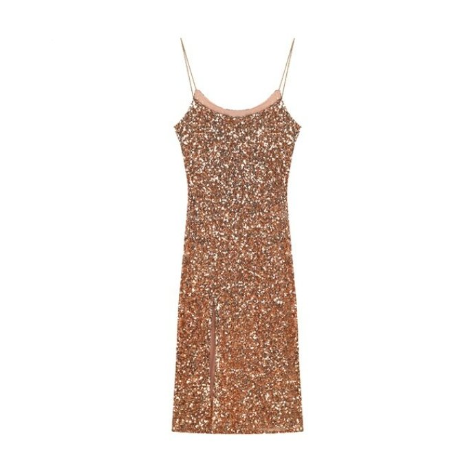 Vestido Cáqui Colante Vintage Dos Anos 1940