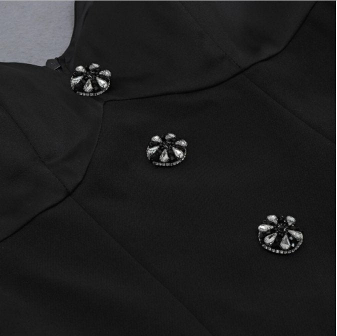 Vestido Vintage Preto Anos 40