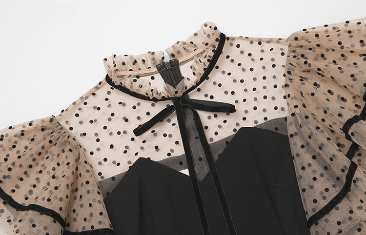 Vestido Vintage De Cintura Alta Preto Dos Anos 1940