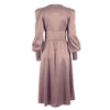 Vestido Vintage De Cetim Marrom Dos Anos 1940