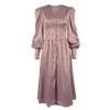 Vestido Vintage De Cetim Marrom Dos Anos 1940