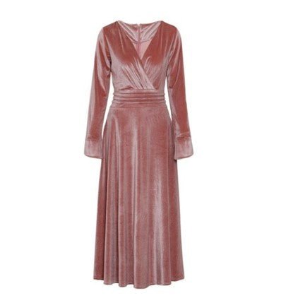 Vestido Vintage Dos Anos 1940 Rosa Simples