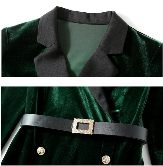 Vestido Vintage De Veludo Verde Dos Anos 1940