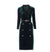 Vestido Vintage De Veludo Verde Dos Anos 1940