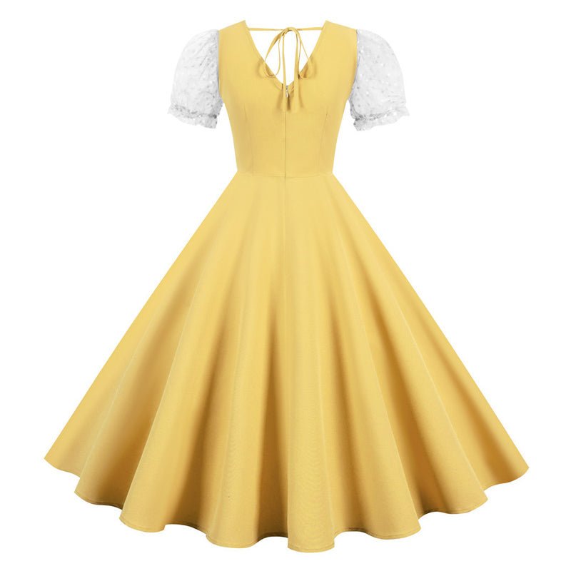 Vestido Vintage Amarelo Anos 50