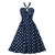 Vestido Vintage Anos 50 Marinha