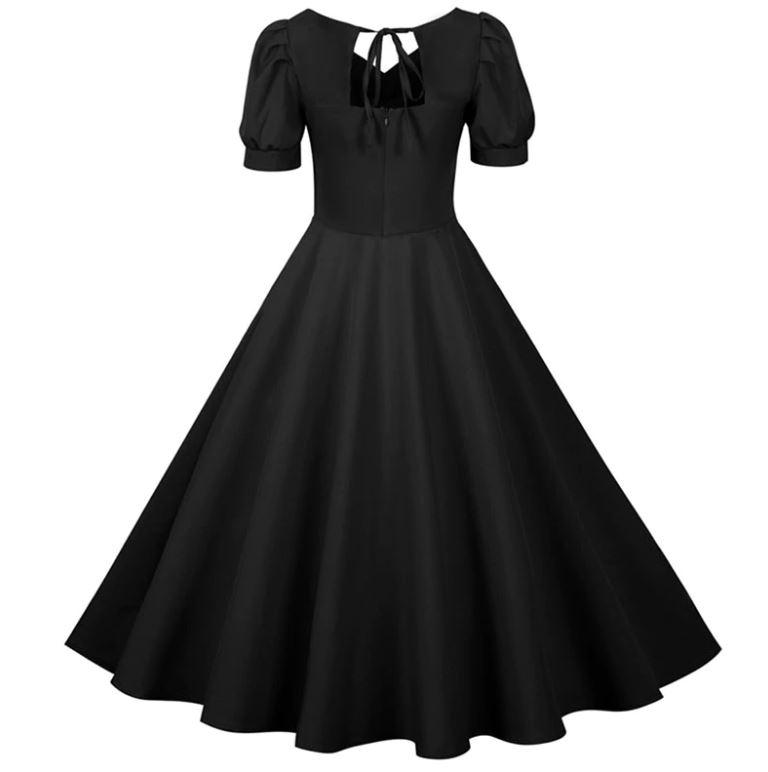 Vestido Vintage Preto Anos 50