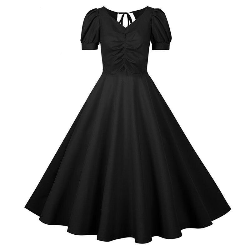 Vestido Vintage Preto Anos 50