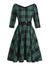 Vestido Tartan Vintage Dos Anos 50