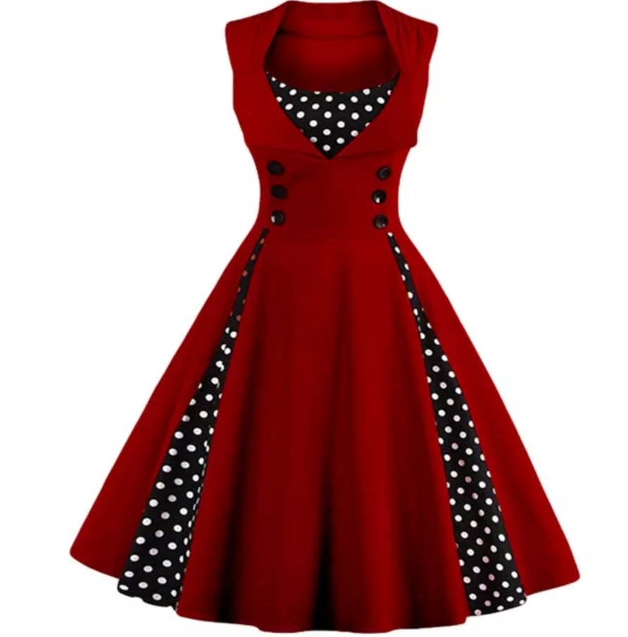 Vestido Vintage Anos 60 Plus Size Bordô