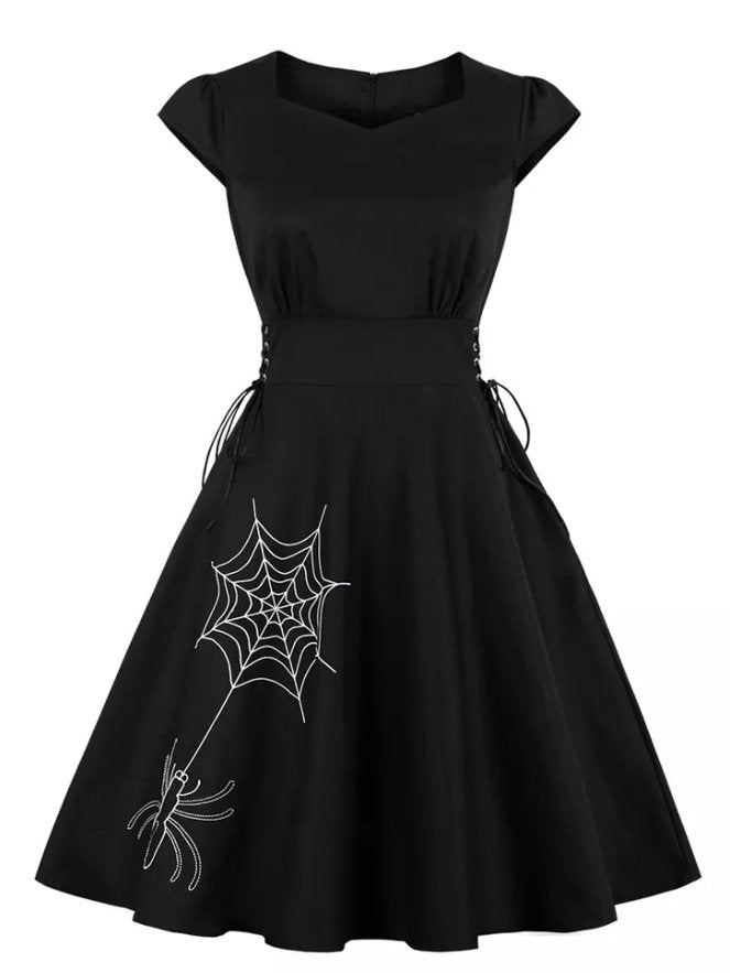 Vestido Vintage Aranha Bege