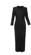 Vestido Vintage Outono Inverno Preto