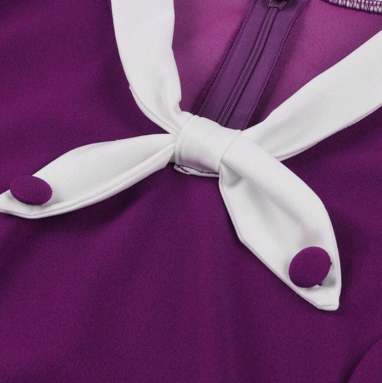 Vestido Vintage Roxo Outono